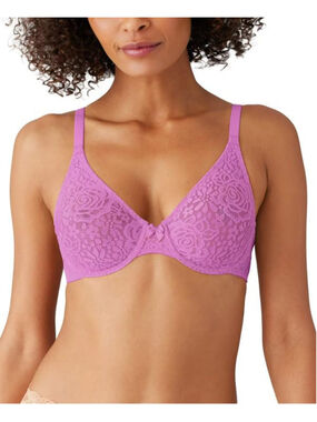 Wacoal Women's Size 38C Purple Halo Lace Molded Underwire Bra NWT